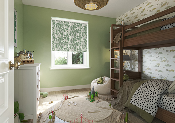 Tropical Wildcats, Emerald - Twist&Fit Roller Blind - Image 7